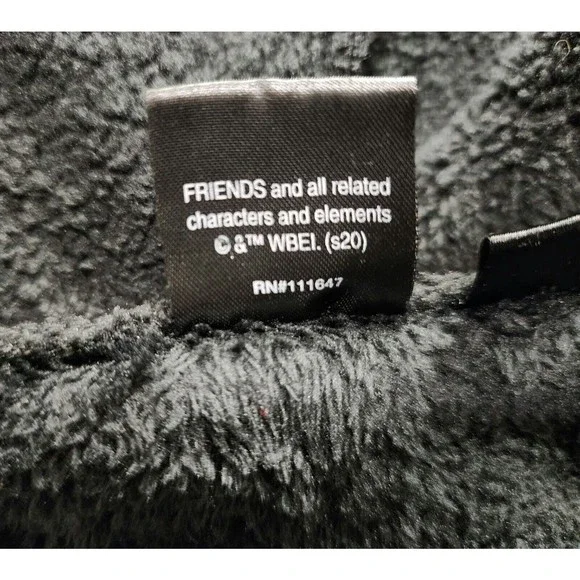 Friends TV Show Womens Sleepwear Fleece Hoodie Sweatshirt Black Pullover Size XS - Picture 7 of 9